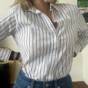 LAUREN RALPH LAUREN Striped Fitted Button Up Shirt
